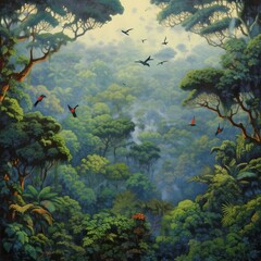 Fototapeta na wymiar Enchanted Tropical Forest