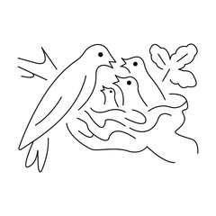 Continuous  Bird one single single line art drawing 