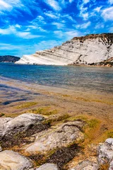 Photo sur Plexiglas Scala dei Turchi, Sicile Scala dei Turchi, a rocky cliff on the coast of southern Sicily,