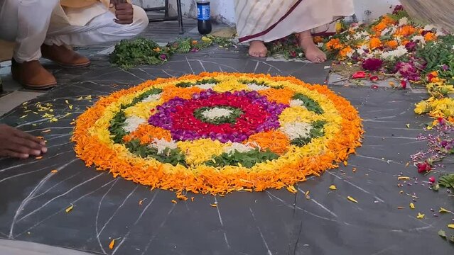 Athapookalam during onam