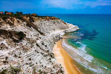 Scala dei Turchi, a rocky cliff on the coast of southern Sicily,