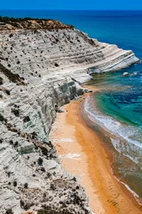 Photo sur Plexiglas Scala dei Turchi, Sicile Scala dei Turchi, a rocky cliff on the coast of southern Sicily,