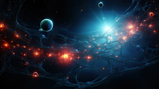 Mesmerizing movement and ethereal beauty of planets as they gracefully glide through the infinite expanse of space.