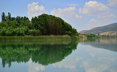 Golbasi Lake in Adiyaman, Turkey.