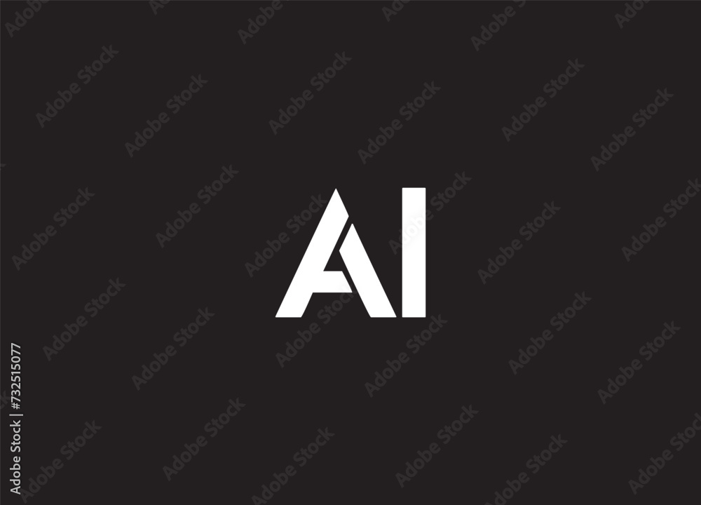 Fototapete ai letter (artificial intelligence). easy to use for adding text and captions to your photos.