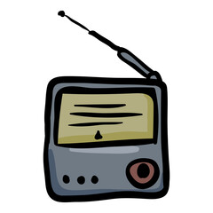 Vector Doodle Radio Icon