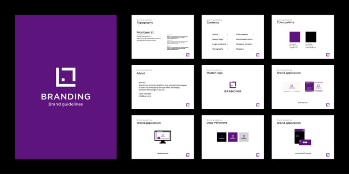 Minimalist luxury brand guide template