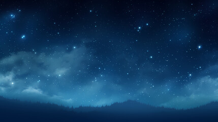 Fototapeta na wymiar wallpaper night sky with stars and mountains