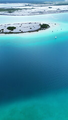 Aerial Drone view of the Pirate Channel of Bacalar Quintana roo,
Cancun, in Riviera Maya, Mexico
Lagoon of seven colors aerial view.
