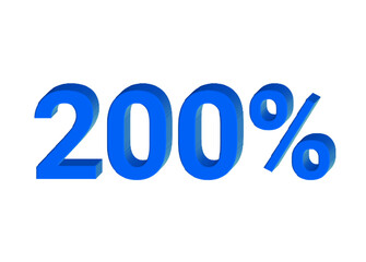 200 percent off discount icon 