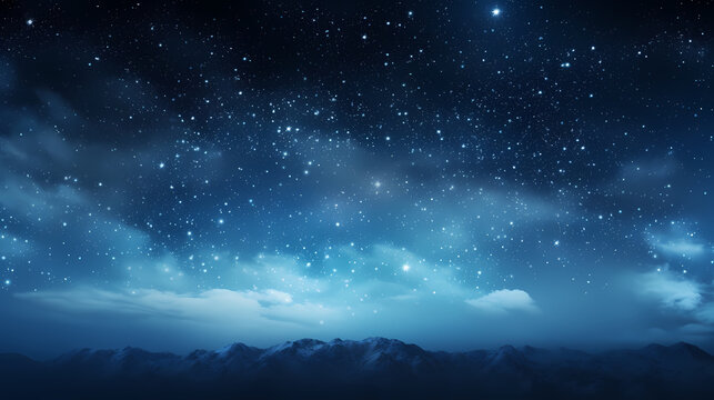 wallpaper night sky with stars and mountains