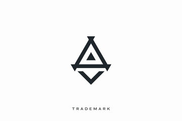 a letter vector trademark brand logo
