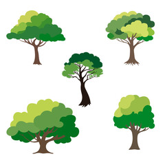 set of vector colored trees