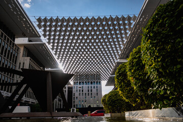 Doha, Qatar - February 3, 2024 -Building Architecture of Mushreib Downtown. MSHEIREB DOWNTOWN DOHA