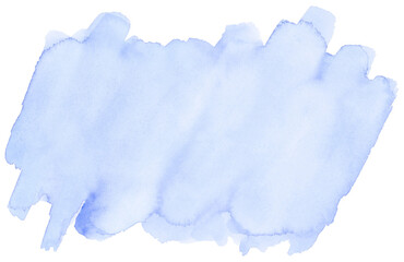 Blue brushstroke angle in rectangular shape background watercolor hand painted - 732517699