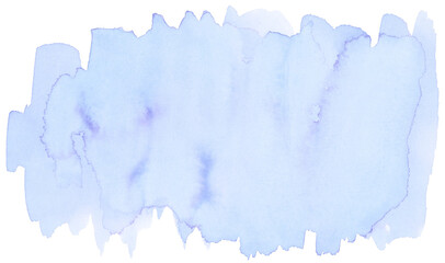 Blue vertical brush stroke shape background watercolor hand painted - 732517854