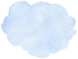 Blue oval shape background watercolor hand painted - 732518001