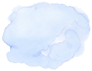 Blue watercolor oval shape background with Texture, hand painted