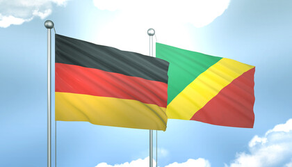 Germany and Congo Republic Flag Together A Concept of Realations