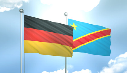 Germany and Congo Democratic Flag Together A Concept of Realations