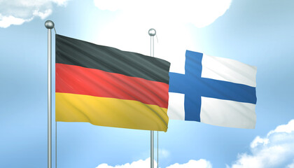 Germany and Finland Flag Together A Concept of Realations
