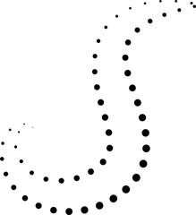 Dotted curve line. Decorative element