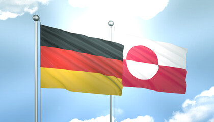 Germany and Greenland Flag Together A Concept of Realations