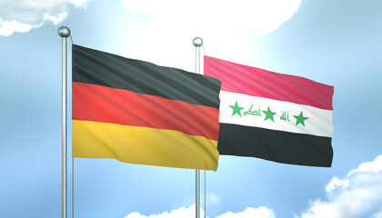 Germany and Iraq Flag Together A Concept of Realations