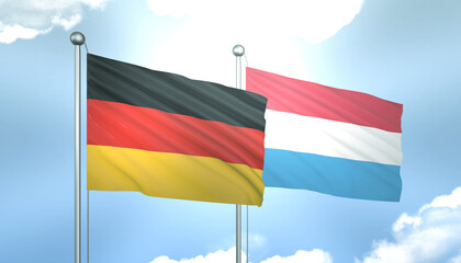 Germany and Luxembourg Flag Together A Concept of Realations