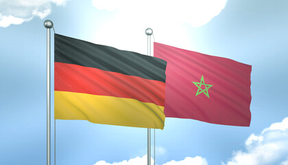 Germany and Morocco Flag Together A Concept of Realations
