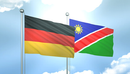 Germany and Namibia Flag Together A Concept of Realations