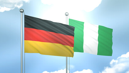 Germany and Nigeria Flag Together A Concept of Realations