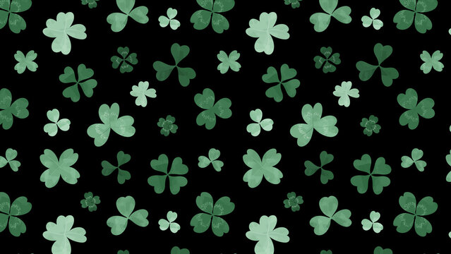 seamless pattern design with clover leaves