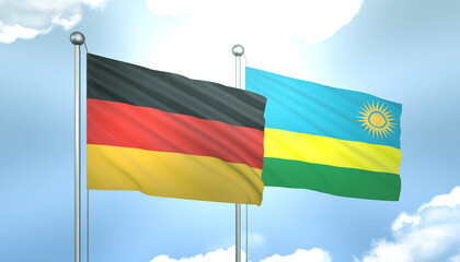 Germany and Rwanda Flag Together A Concept of Realations