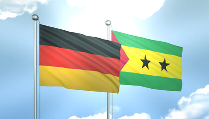 Germany and Sao Tome Flag Together A Concept of Realations