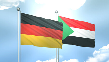 Germany and Sudan Flag Together A Concept of Realations