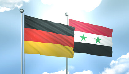 Germany and Syria Flag Together A Concept of Realations
