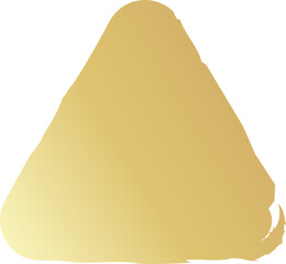 Gold triangle rounded brush frame