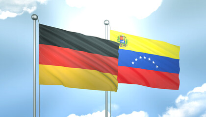 Germany and Venezuela Flag Together A Concept of Realations