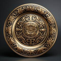Intricately Designed Gold Plate