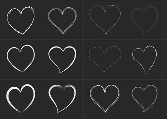 Doodle heart collection