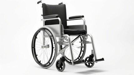Fototapeta na wymiar Wheelchair With Wheels on White Background