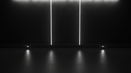 Minimalist black empty room interior