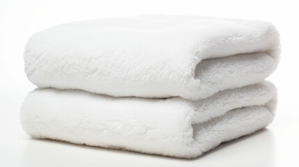 Three White Towels Stacked on Top