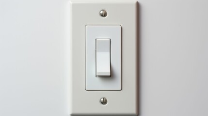 White Light Switch on White Wall