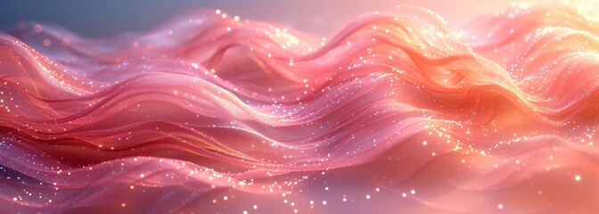 Pink Waves of Glitter: A Glowing Tribute to Women's History Month Generative AI - obrazy, fototapety, plakaty