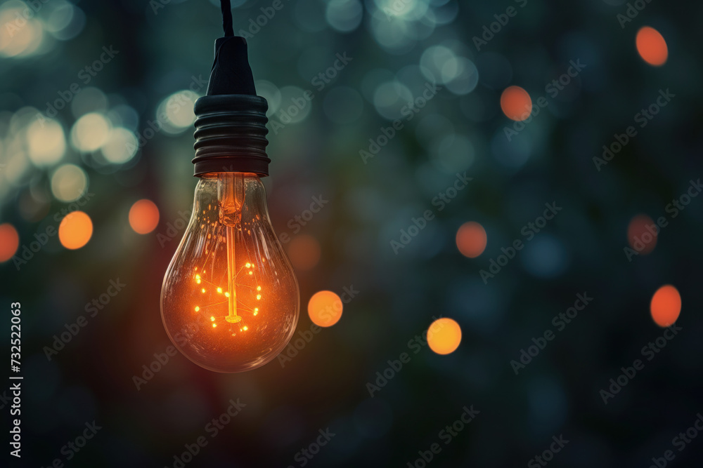 Poster light bulb. background image. created with generative ai technology.