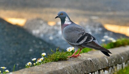 Gray city pigeon