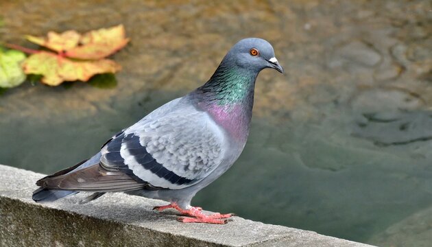 Gray city pigeon