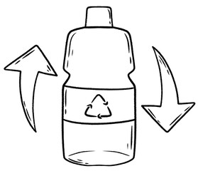 recycled bottle of water